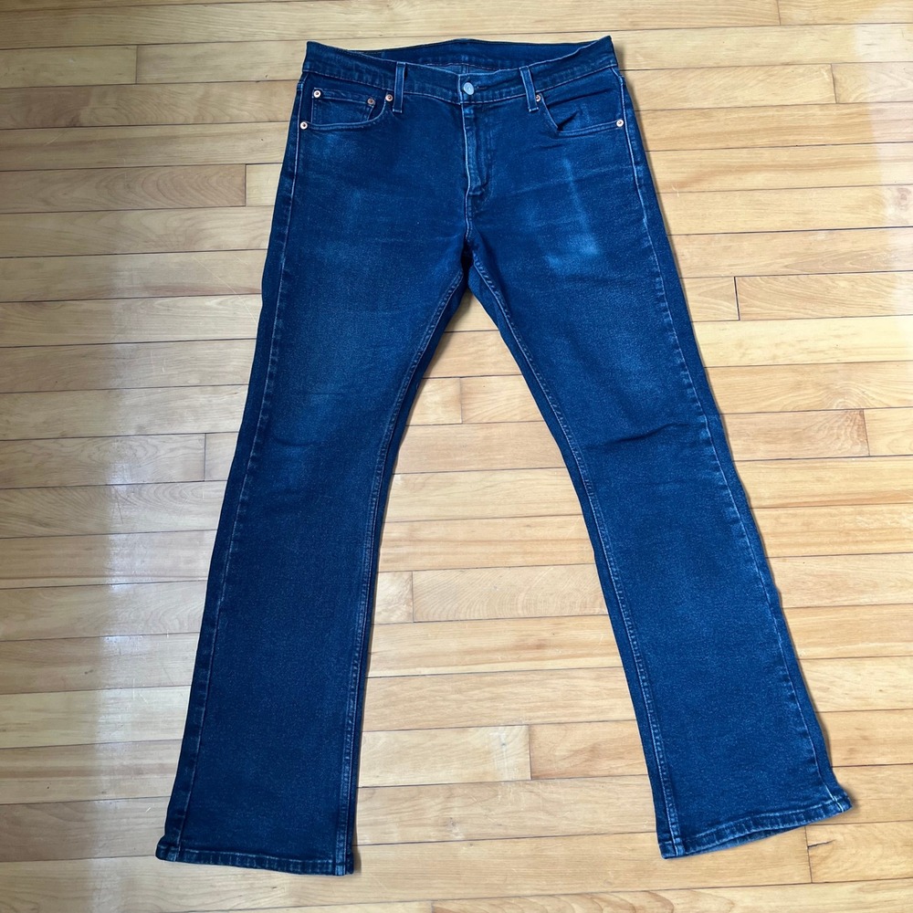 Levis 527 Slim Bootcut Jeans Mens 33x32 Dark Wash Indigo Denim Pants